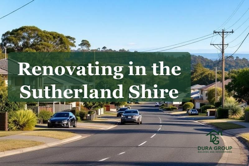 Sutherland Shire suburban street with homes and bushland backdrop