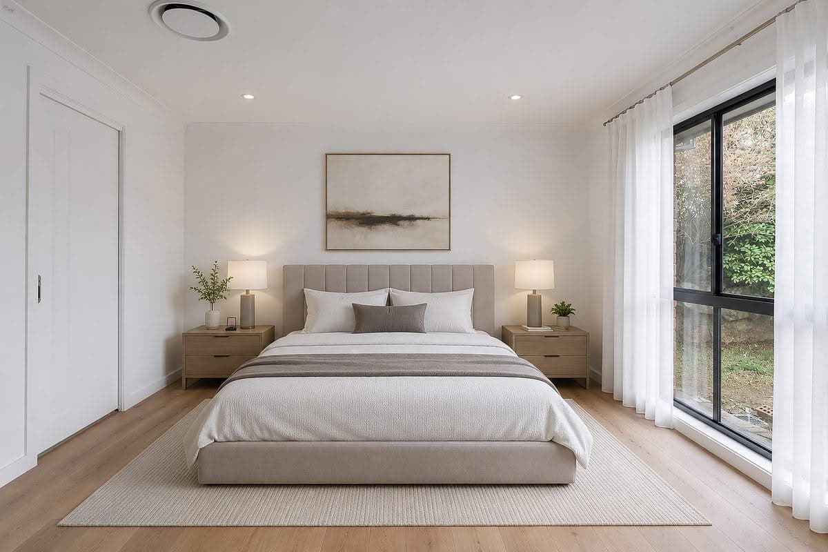 Master bedroom renovation with garden outlook
