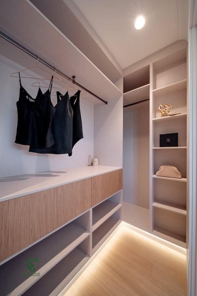 Dura group david road walk in robe oak drawers led strip