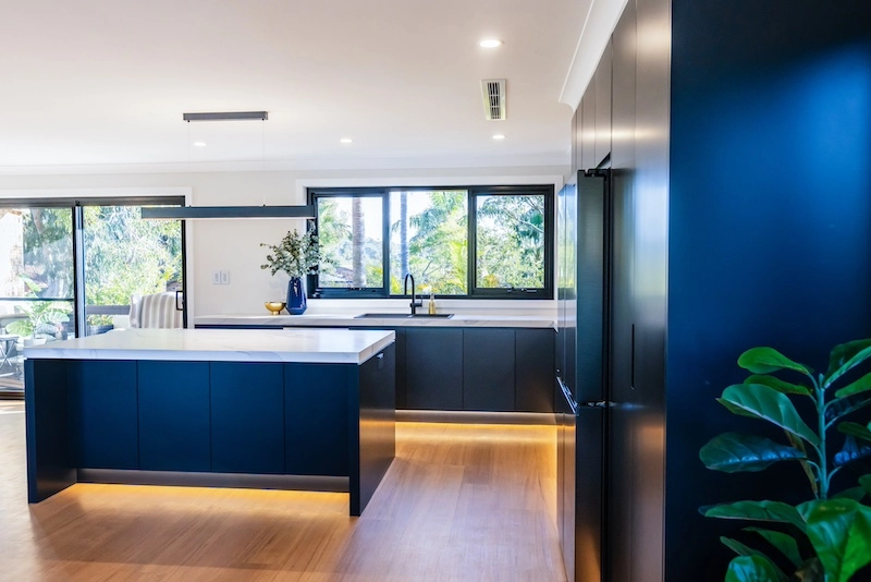 Navy Blue Kitchen Extension Design