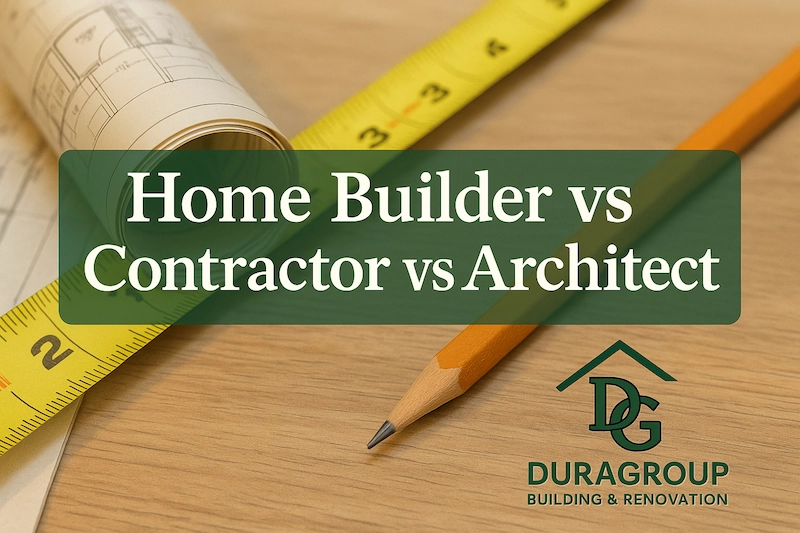 Home Builder vs Contractor vs Architect