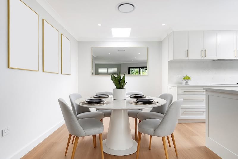 Stylish modern kitchen and dining